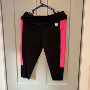 Black and Pink Women's Capris